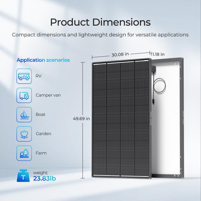 Renogy 200W ShadowFlux Anti-shading N-Type Solar Panel