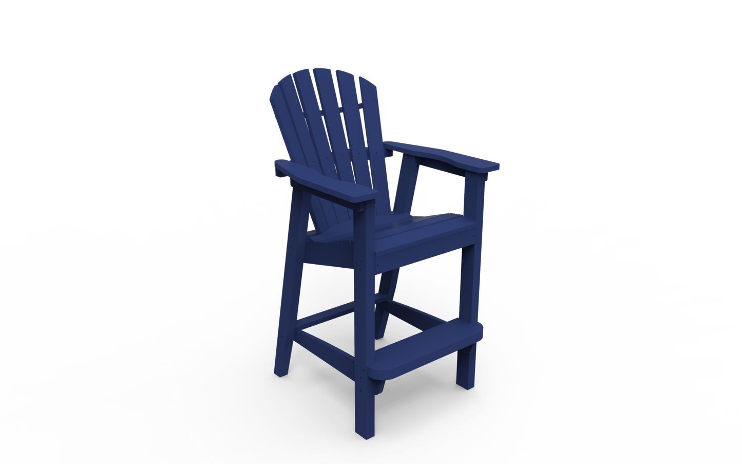 Seaside Casual Poly Adirondack Shellback Bar Chair