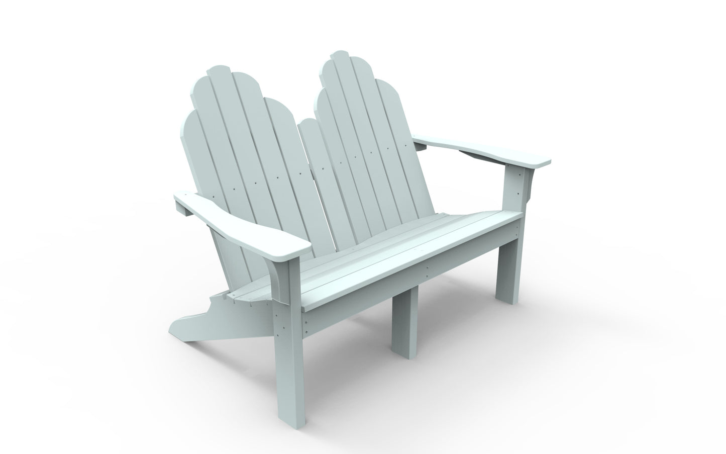 Seaside Casual Poly Adirondack Classic Love Seat