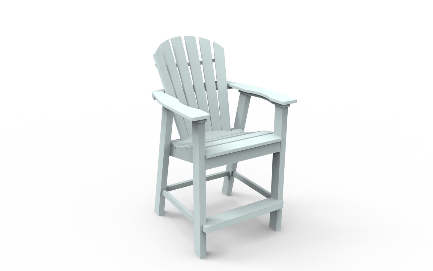 Seaside Casual Poly Adirondack Shellback Balcony Chair