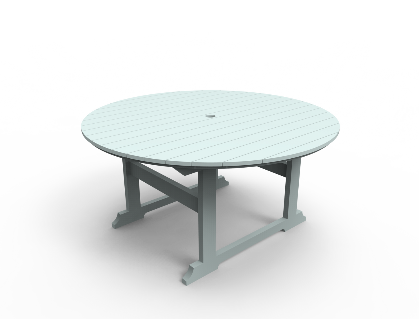 Seaside Casual Poly Salem Round Dining Table 5'