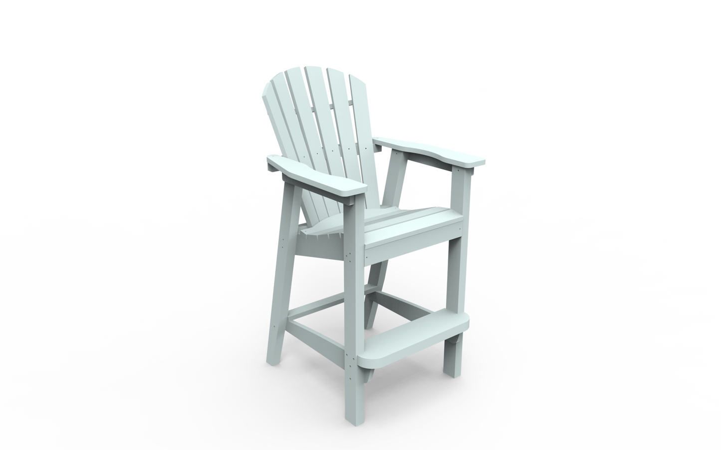 Seaside Casual Poly Adirondack Shellback Bar Chair