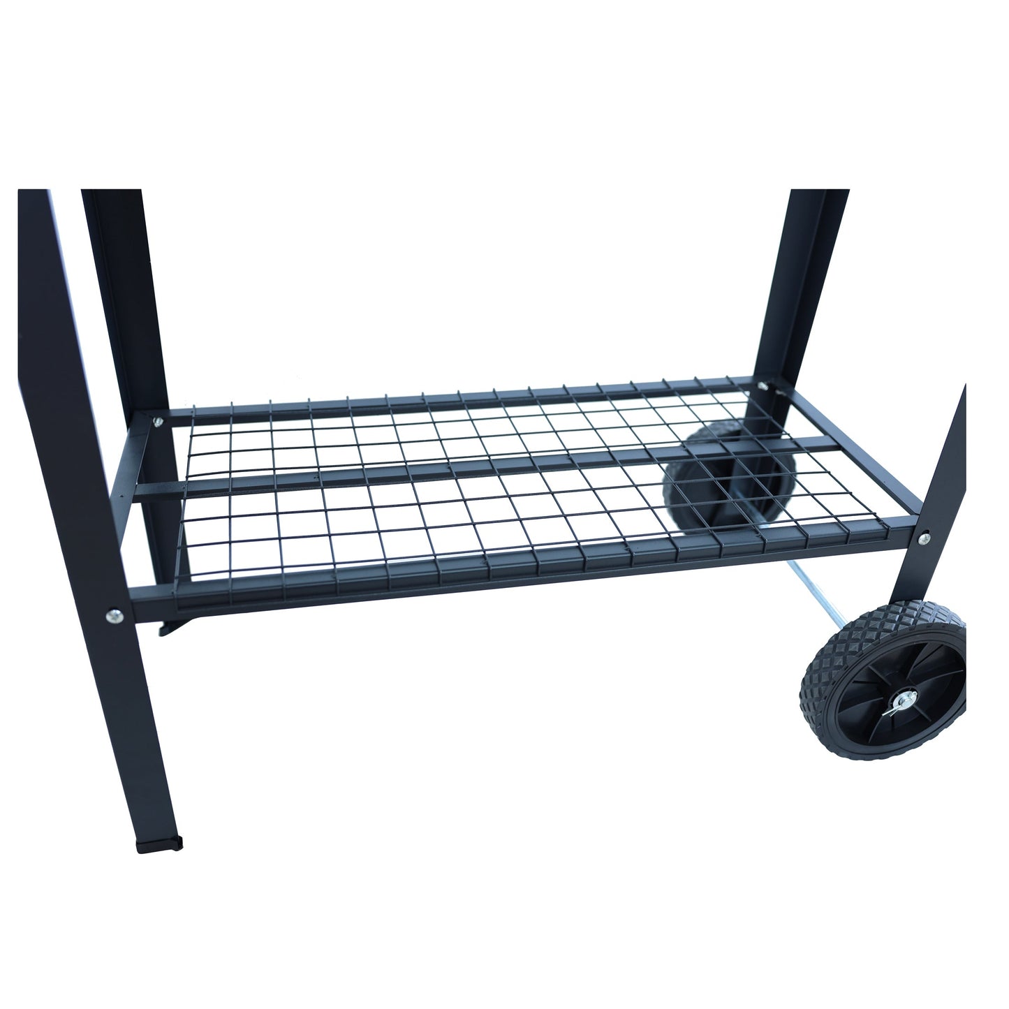 PolyTEAK Black Metal Raised Garden Bed Cart with Wheels for Easy Moving - Good for Vegetables, Flowers, and Herbs