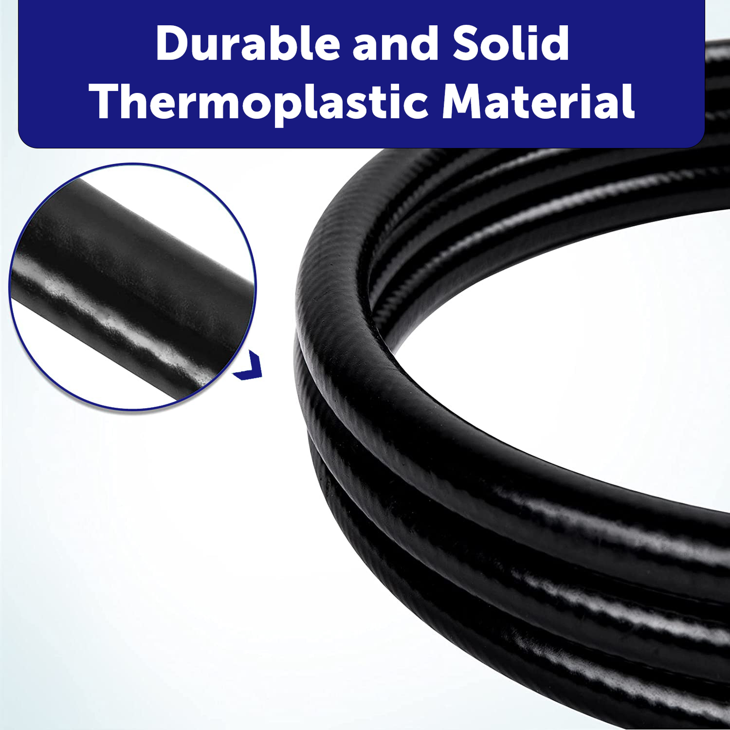 Flame King Thermo Plastic Hose Assembly for LP and Natural Gas, 96 Inch, 3/8 Inch