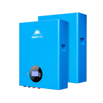SunGoldPower 2 X 5.12KWH Powerwall LiFePO4 Lithium Battery SG48100M UL1973