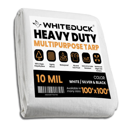 White Duck Outdoors Heavy Duty Poly Tarp 10 mil, 6 oz.