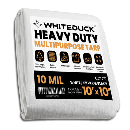 White Duck Outdoors Heavy Duty Poly Tarp 10 mil, 6 oz.