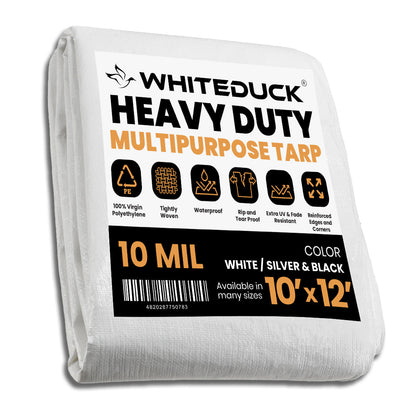 White Duck Outdoors Heavy Duty Poly Tarp 10 mil, 6 oz.