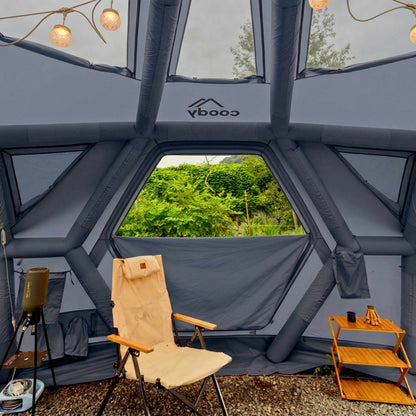 Coody Hub Pro Gray - Inflatable Tent for Camping (2-6 Person)