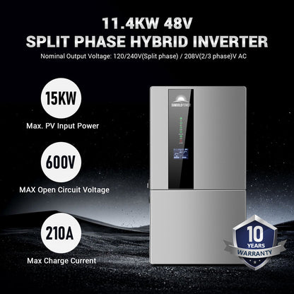 SunGoldPower 11.4KW Hybrid Inverter 48V Split Phase SGN11.4KHB-48