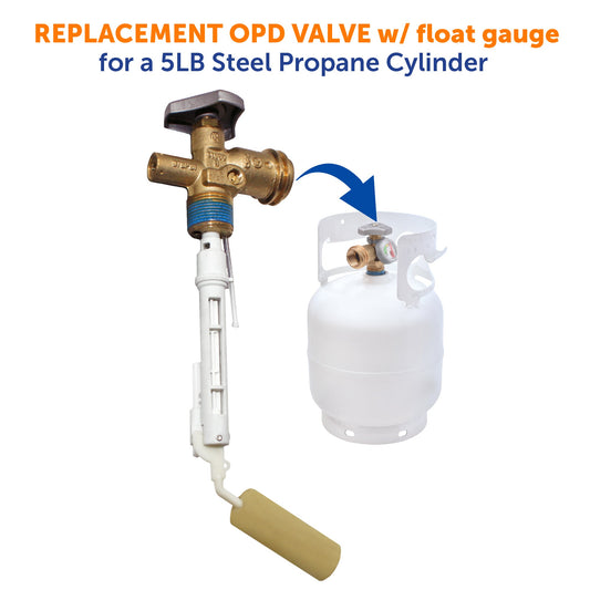 Flame King 5lb OPD Valve with Float Gauge