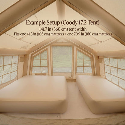 Coody Coreo Air Mattress King (180 × 200 × 35 cm) – Structured Air Block Inflatable Bed, Compact Pack Design