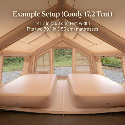Coody Coreo Air Mattress Queen (150 × 200 × 35 cm) – Structured Air Block Inflatable Bed, Compact Pack Design