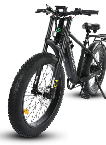 Ecotric Explorer 26 inches 48V 750W Class 2 Fat Tire Electric Bike with Rear Rack