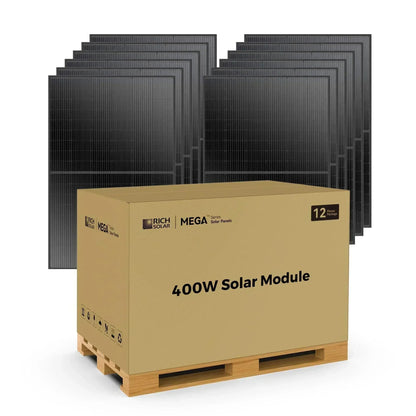 Rich Solar MEGA 400 Watt Solar Panel | Premium Grid-tie or Off-grid Solar Panel for Residential, Commercial, Agriculture