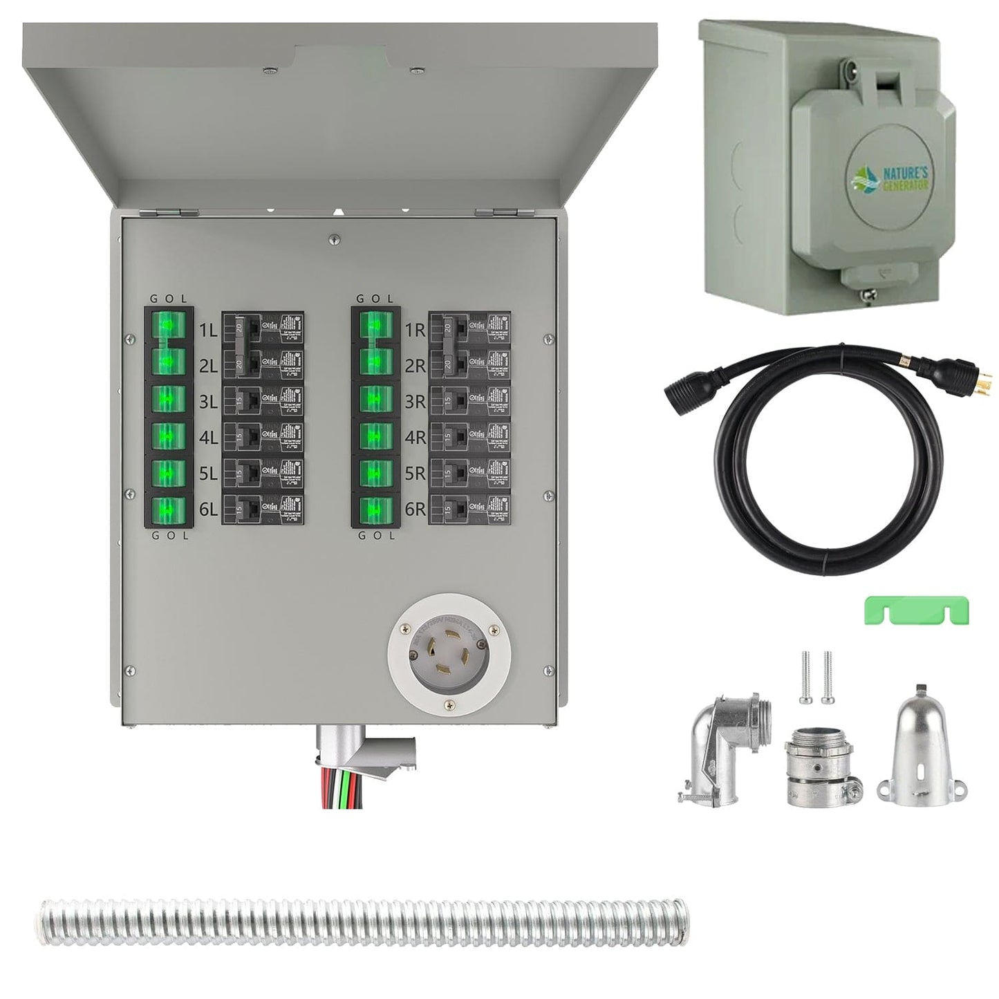Nature's Generator 12-Circuit 120/240V 30A Non-Automatic Power Transfer Switch