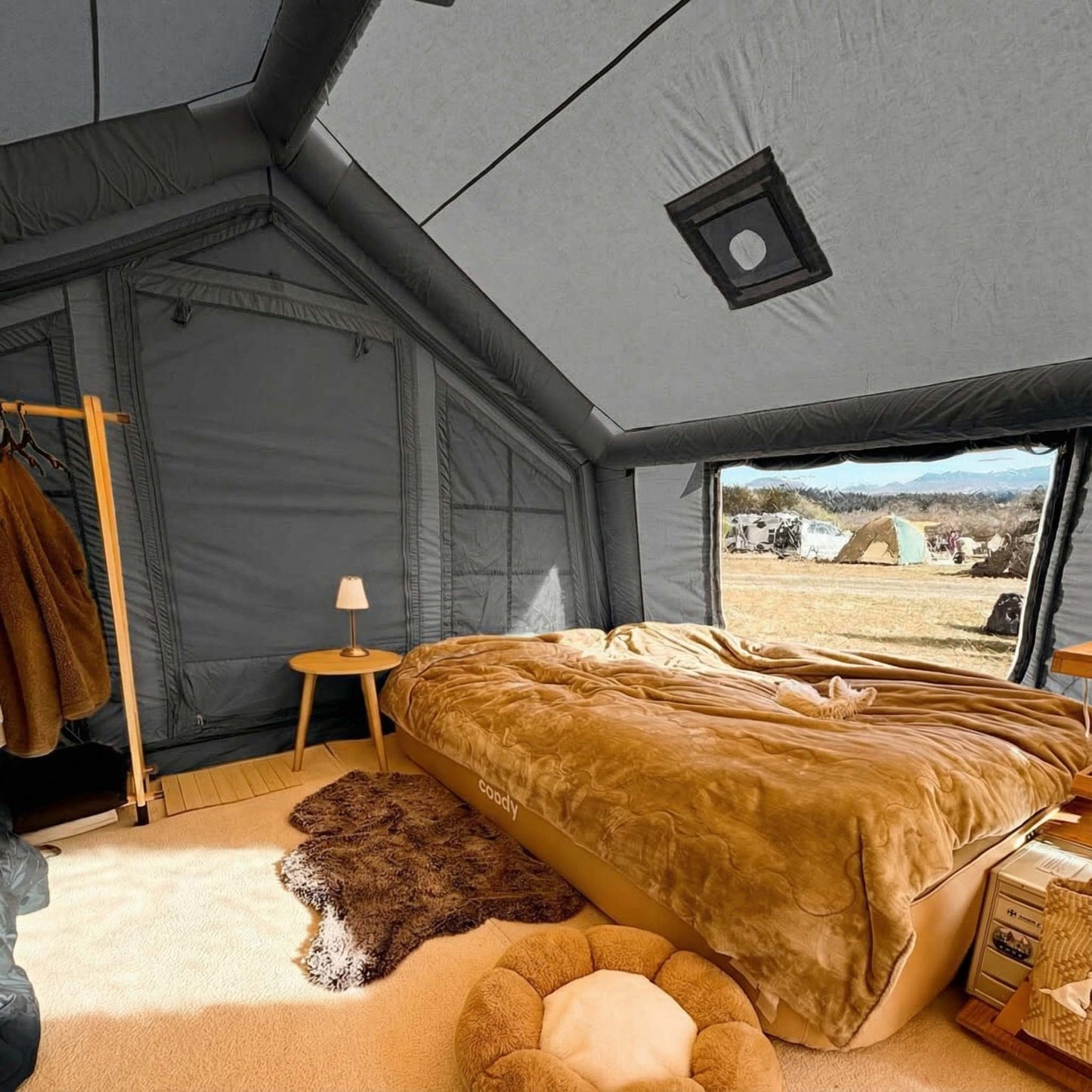 Coody Familia AirTent 17.2 Gray Inflatable Tent House for Camping (2-10 Person)