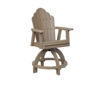 Berlin Gardens Cozi Back Poly Adirondack Swivel Counter Chair