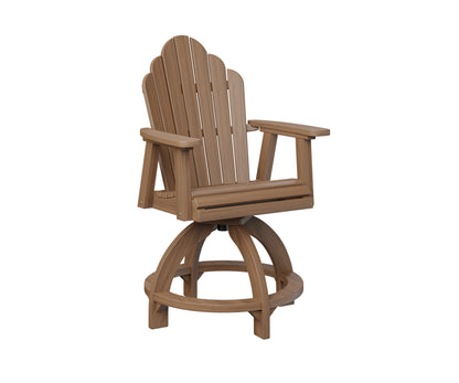 Berlin Gardens Cozi Back Poly Adirondack Swivel Counter Chair