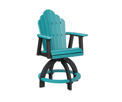 Berlin Gardens Cozi Back Poly Adirondack Swivel Counter Chair