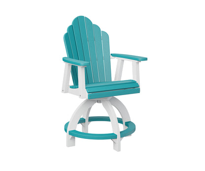 Berlin Gardens Cozi Back Poly Adirondack Swivel Counter Chair