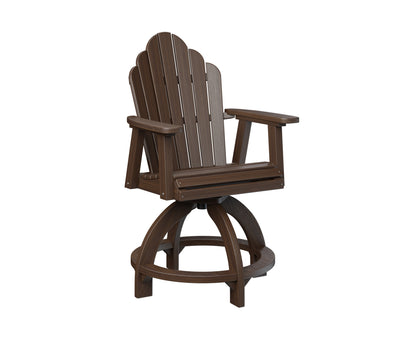 Berlin Gardens Cozi Back Poly Adirondack Swivel Counter Chair