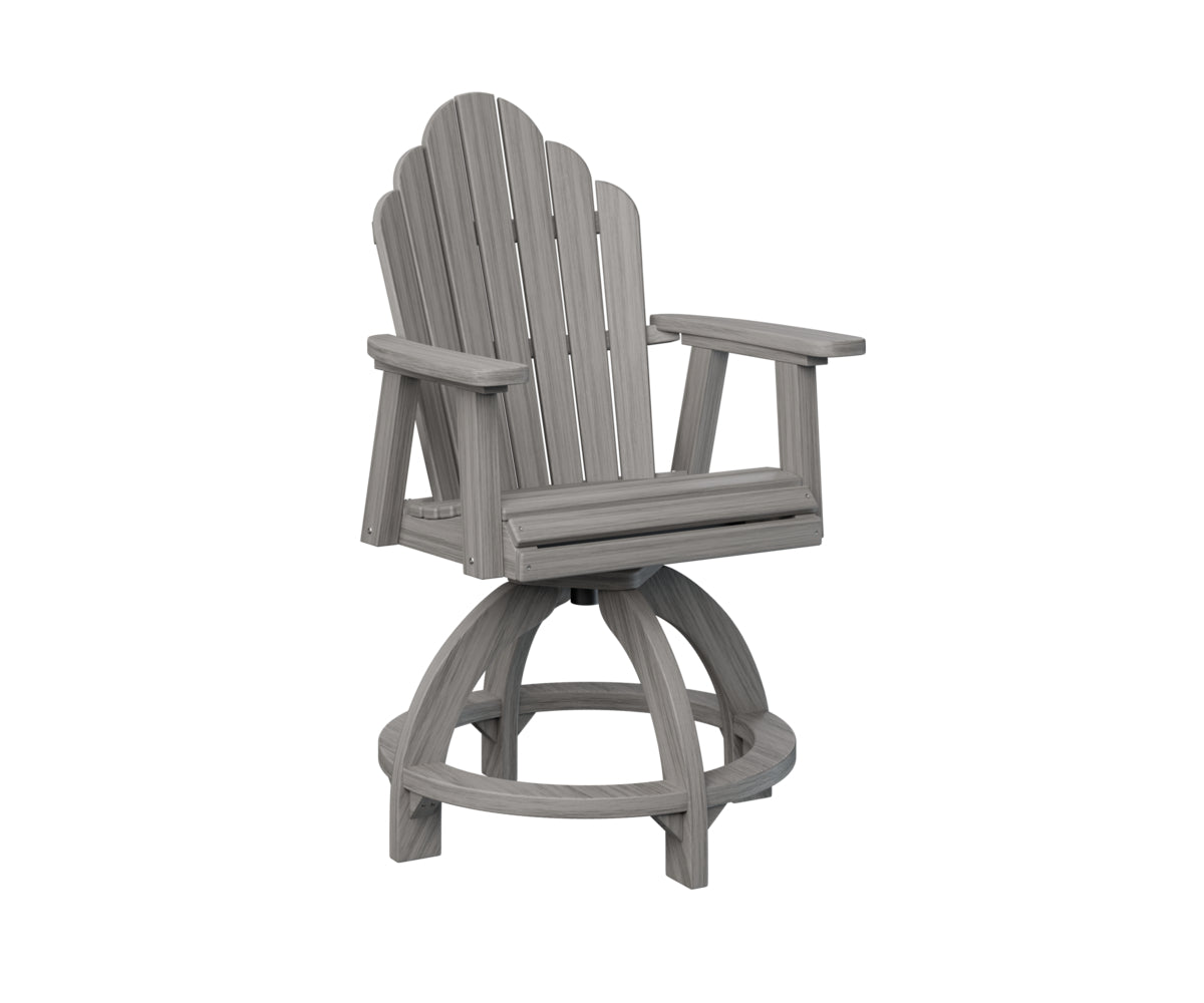 Berlin Gardens Cozi Back Poly Adirondack Swivel Counter Chair