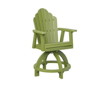 Berlin Gardens Cozi Back Poly Adirondack Swivel Counter Chair