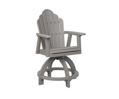 Berlin Gardens Cozi Back Poly Adirondack Swivel Counter Chair