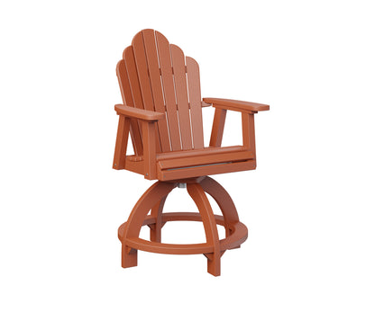 Berlin Gardens Cozi Back Poly Adirondack Swivel Counter Chair