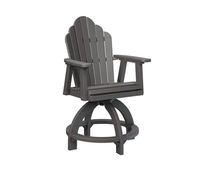 Berlin Gardens Cozi Back Poly Adirondack Swivel Counter Chair