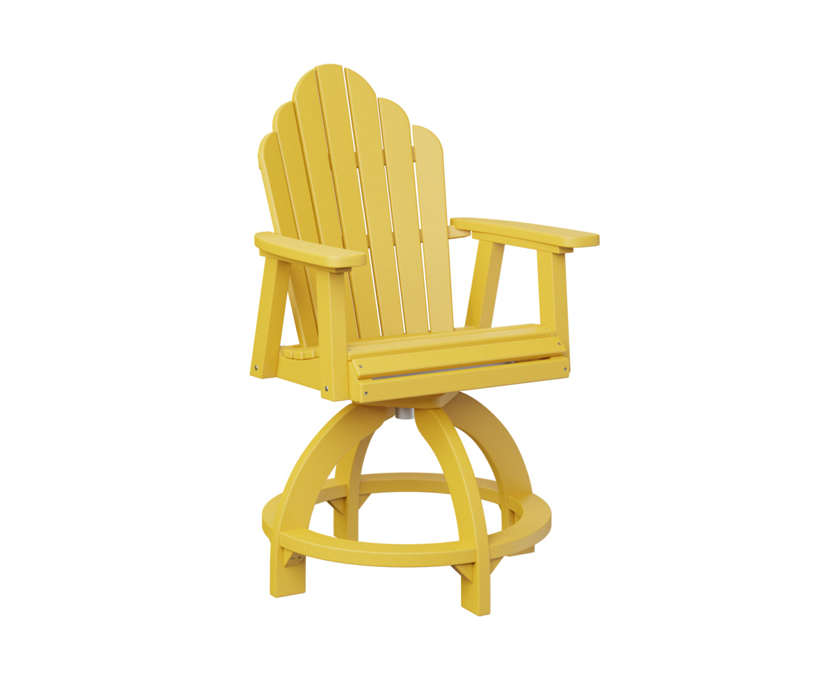 Berlin Gardens Cozi Back Poly Adirondack Swivel Counter Chair