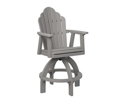 Berlin Gardens Cozi Back Poly Adirondack Swivel Bar Height Chair