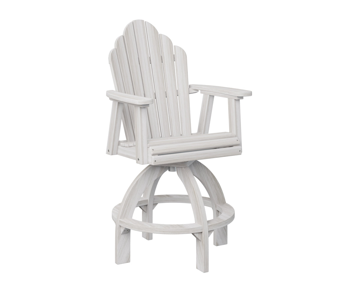 Berlin Gardens Cozi Back Poly Adirondack Swivel Bar Height Chair