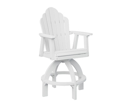 Berlin Gardens Cozi Back Poly Adirondack Swivel Bar Height Chair