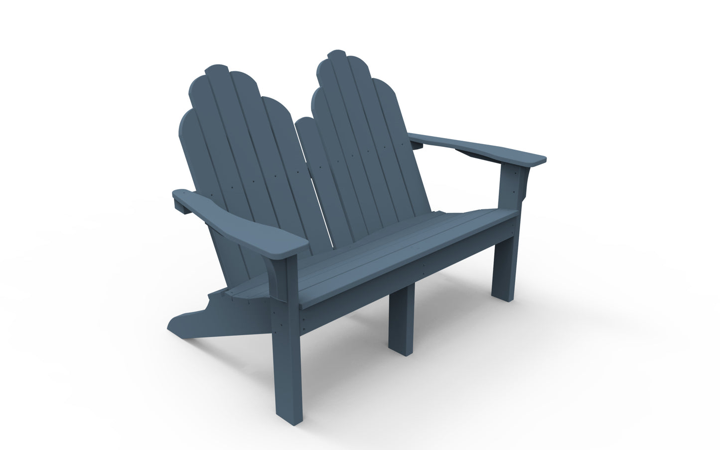 Seaside Casual Poly Adirondack Classic Love Seat