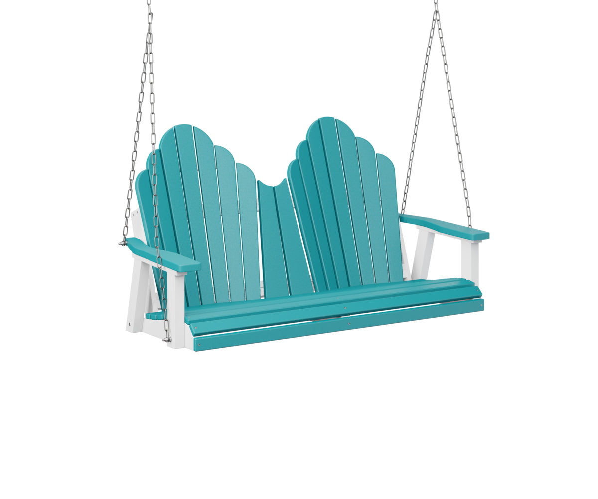 Berlin Gardens Cozi Back Poly Adirondack Double Swing (zinc chains)