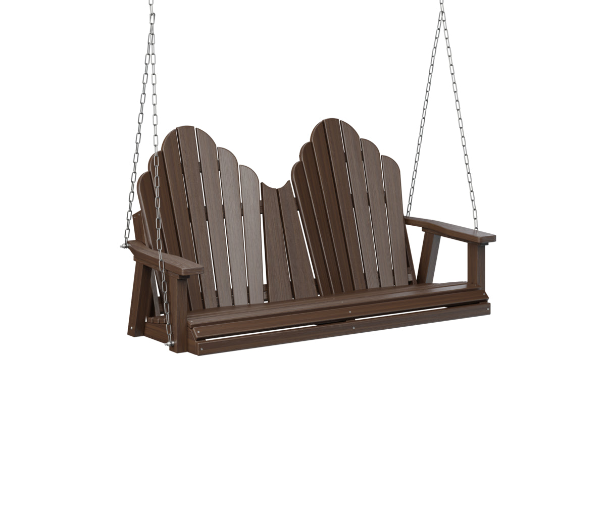 Berlin Gardens Cozi Back Poly Adirondack Double Swing (stainless chains)