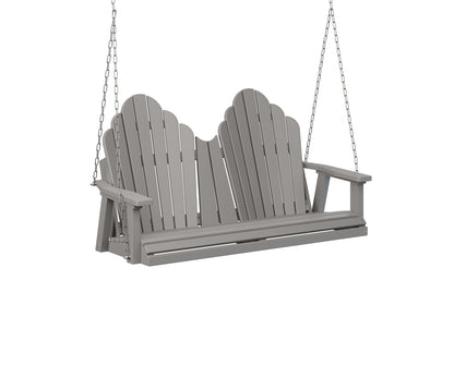 Berlin Gardens Cozi Back Poly Adirondack Double Swing (zinc chains)