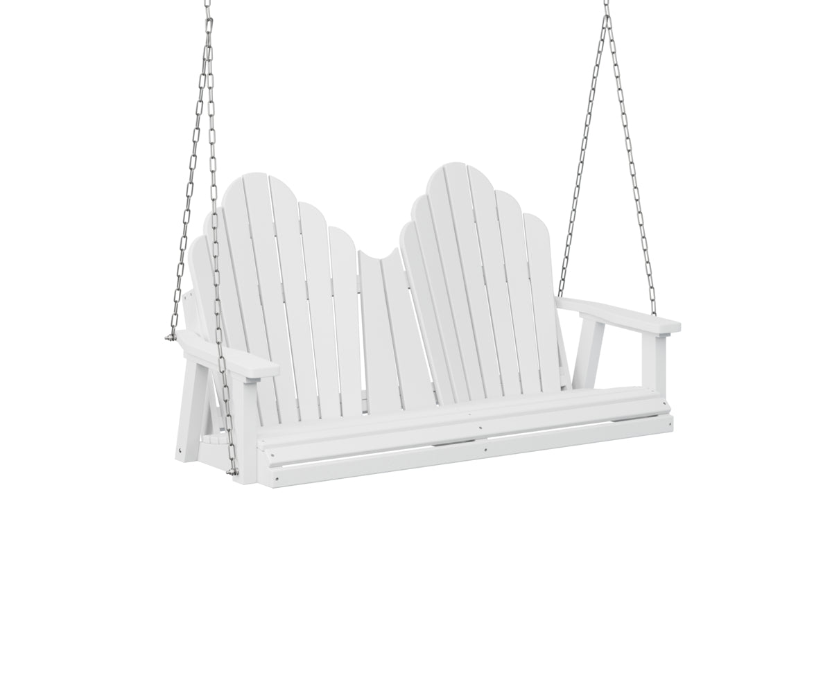 Berlin Gardens Cozi Back Poly Adirondack Double Swing (stainless chains)