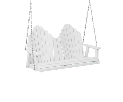 Berlin Gardens Cozi Back Poly Adirondack Double Swing (zinc chains)