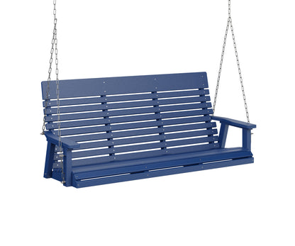 Berlin Gardens Casual Back Poly Three Seat Swing (zinc chains)