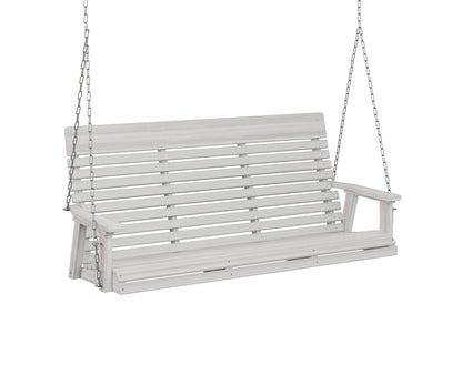 Berlin Gardens Casual Back Poly Three Seat Swing (zinc chains)