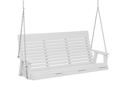 Berlin Gardens Casual Back Poly Three Seat Swing (stainless chains)