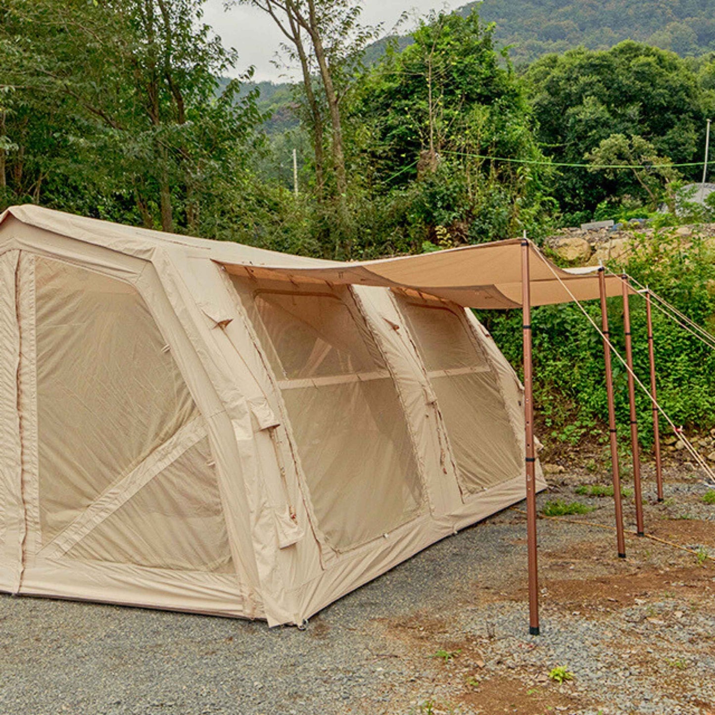 Coody Familia Pro AirTent 17.2 Beige Inflatable Tent for Camping (2-10 Person)