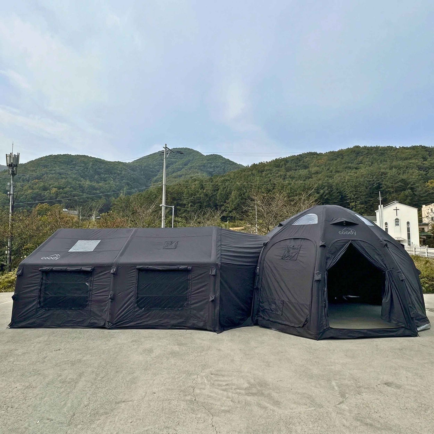 Coody Tent Connector Dome+3.6 (Black) - for Aurora Dome-to-Tent(17.2, 13.6, Hub, 10)