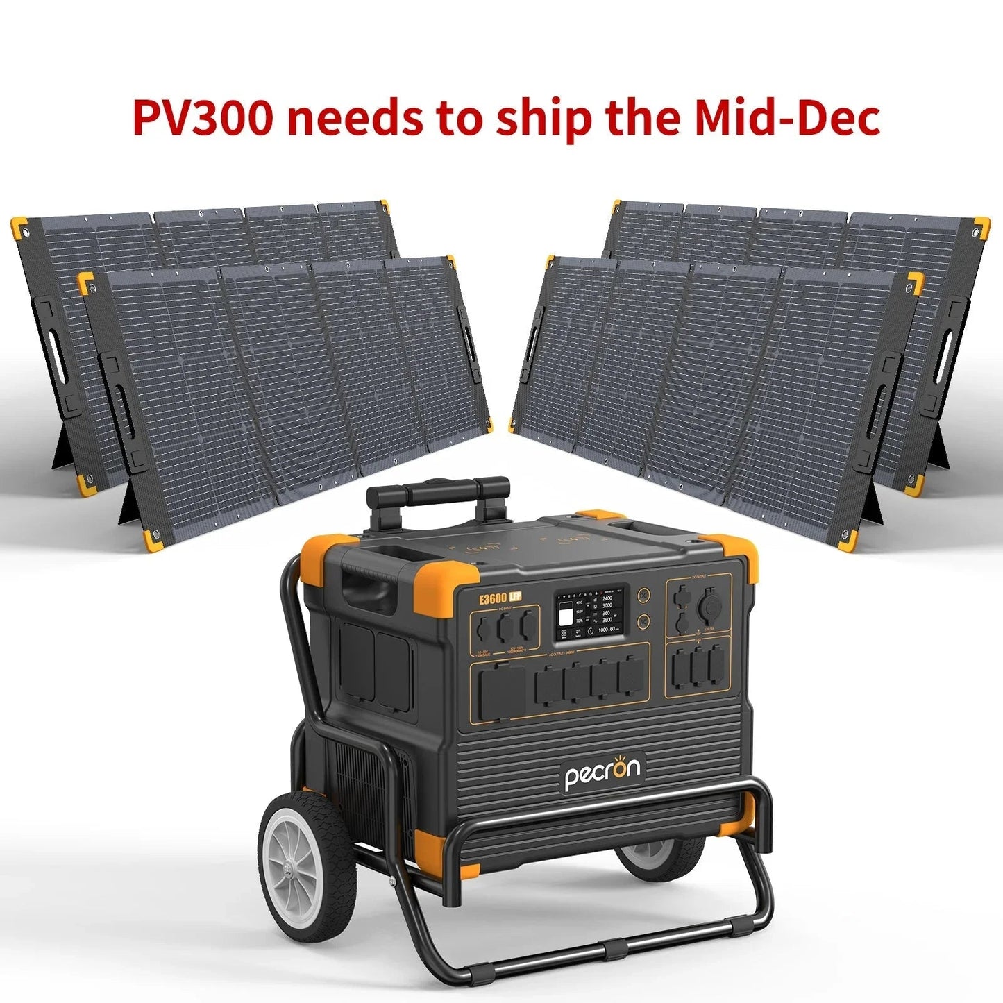 PECRON E3600LFP Portable Power Station 3600W 3072Wh