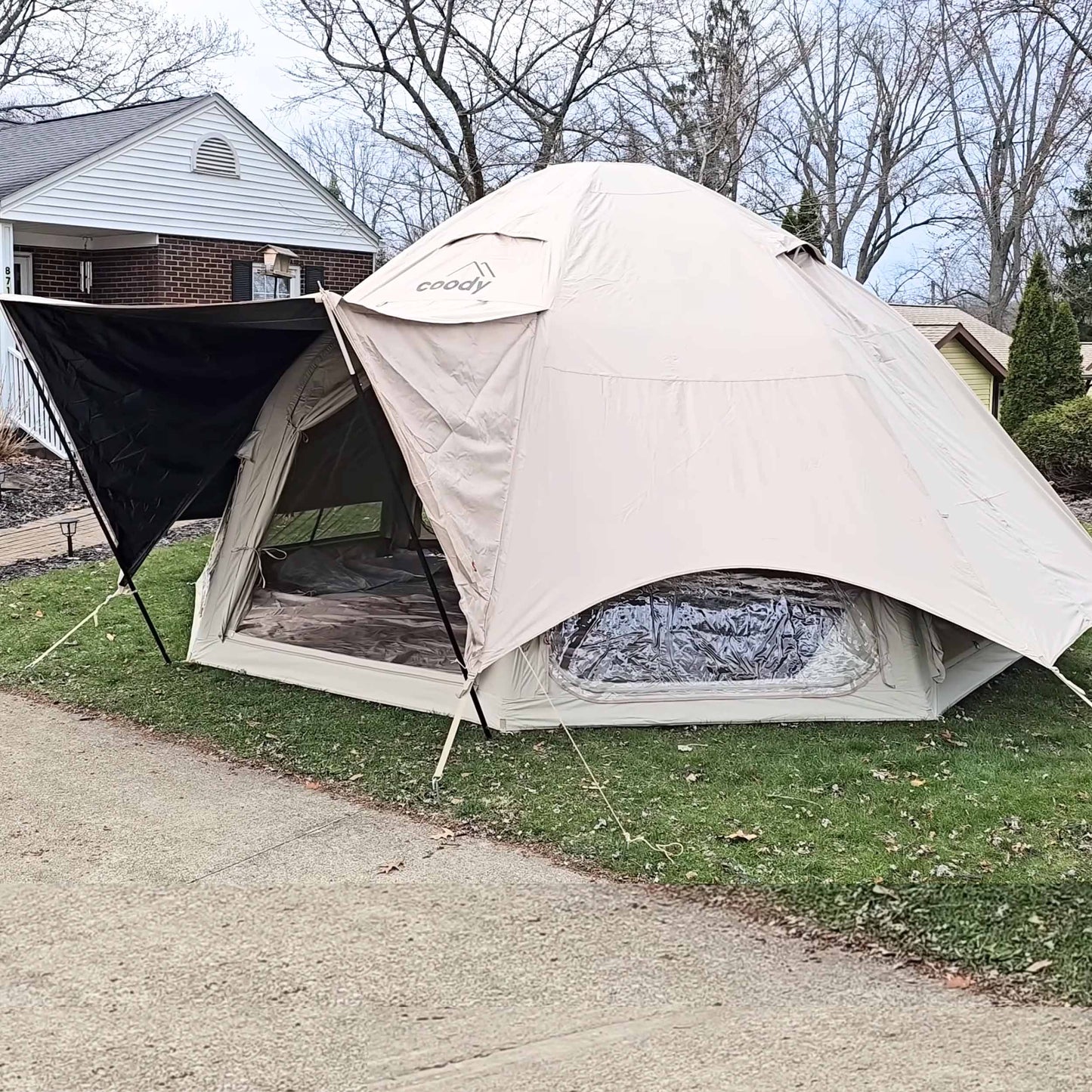 Coody Aurora Dome Beige Inflatable Shelter for 2-4 person