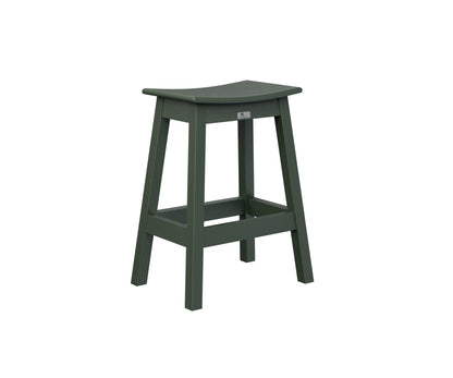 Berlin Gardens Poly Outdoor Saddle Counter Stool