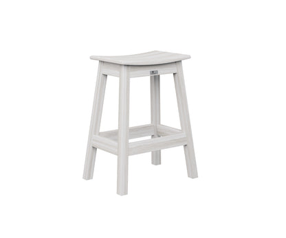 Berlin Gardens Poly Outdoor Saddle Counter Stool